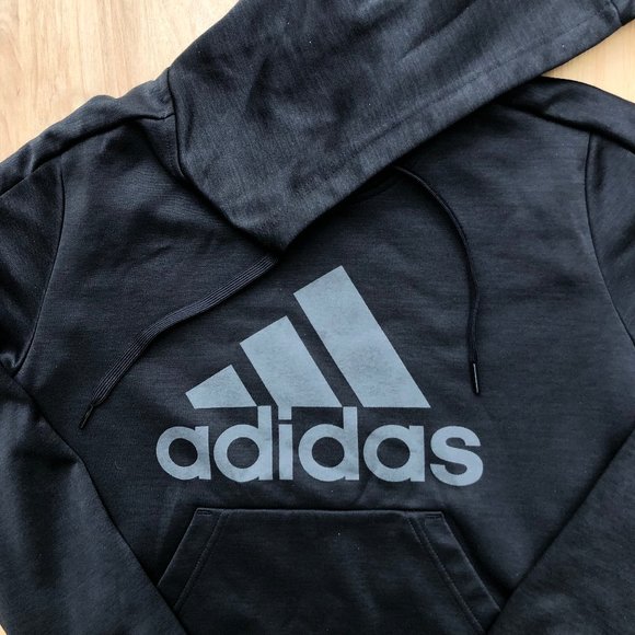 ADIDAS CLIMAWARM Women’s Black Pullover Pouch Sweater Hoodie sz M NWOT - Picture 2 of 8